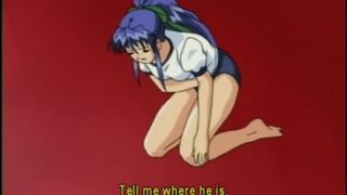 Lesbian anime coeds group sex in the bathroom