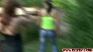 Amateur babe gang banged by countless of men