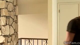 Sweet babysitter fucked at work like a filthy slut
