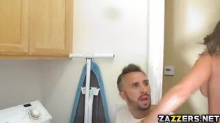 Fucking around the house with Keiran and Yasmin while cleaning