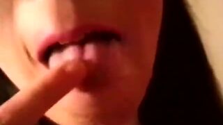 Petite Japanese slut loves to drink their lovers sperm