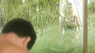 Girl fingers her asshole while fucked then anal sex