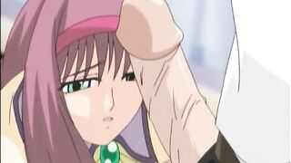 Tied up anime babe gets her wet cunt pounded