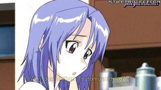 Anime babe gets her tight asshole drilled
