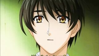 Glass wearing hentai schoolgirl sucks cock and begs for a cumshot