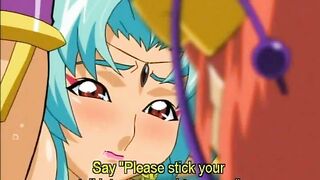 Hot hentai shemale licking and fingering a pussy