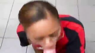 Slut Whores Out For Dick In Toilet