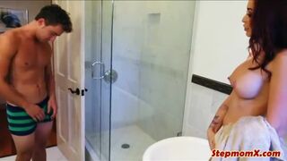 Busty stepmom teaches guy how to fuck good like a pro