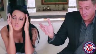 A hot sexual foreplay in the couch with hot teen Sabrina Banks