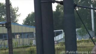 Craziest PUBLIC gangbang orgy cute teen in the middle of street in broad daylight