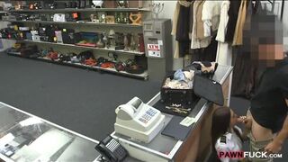 Hot brunette latina stewardess pussy railed by pawn man