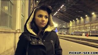 Pretty tight Czech girl fucked by stranger dude for money
