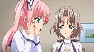 Busty anime coed tittyfucking and swallowing cum