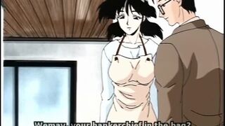 Busty Japanese anime bondaged and hard DP