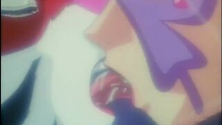 Hentai girl gets licking and shoving dildo
