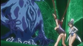 Caught anime gets squeezed her bigtits and ass drilled by tentacles