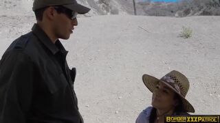 Sweet Brunette Paisley Parker Gets Caught By The Mexican Border Patrol