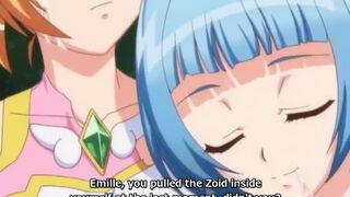 Big breast anime caught and poked by tentacles monster