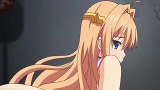 Busty anime coed hard double penetration