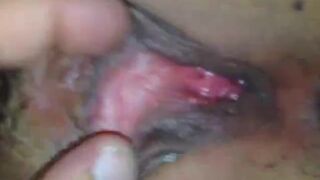 Close up of a nice shaved wet pussy ready for action