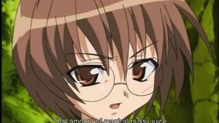 Caught anime gets squeezed her tits by tentacles