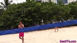 Volleyball players gets a smash of dicks into their pussy