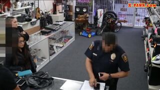 Two amateur sluts try to steal and rammed by nasty pawn dude