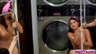 Laundry day turns into hardcore sex action fast