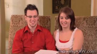 Sexy swinger couples have a party in XXX reality show