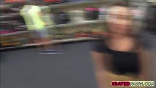 Hottie College Lady gets fucked in a private pawnshop