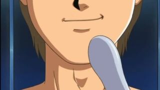 Busty hentai redhead tittyfucking and diloding