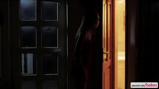 Naughty Alexis Brill sucks a big fat stiffened manhood
