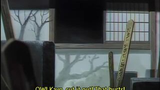 Cute Japanese anime hot riding cock in the outdoor