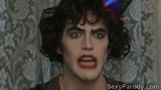 Naughty Maid eats a butlers huge dick at the dinner