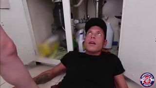 Sydney gets a visit from her service pipe man way down