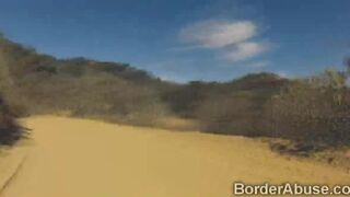 Sweet redhead teen bribes border officer with her pussy