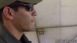 Latina teen got her throat pumped for crossing the border