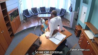 Doctor cums on spanked and fucked ass