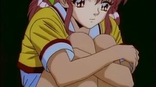 Bondage hentai schoolgirl gets squeezed her tits and hardsex