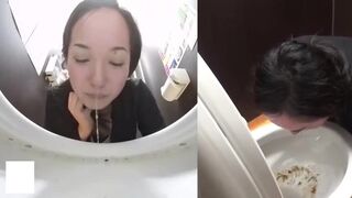 Sick Girls Puking Vomit Puke In The Toilet