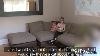 Petite Brit amateur has sex in casting