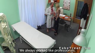Costumed doctor fucks sexy blonde babe