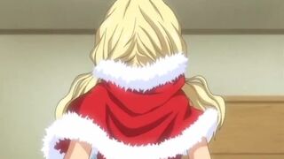 Bondage hentai Santa hot riding dick