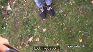 Ukrainian slut fucked for money outdoors