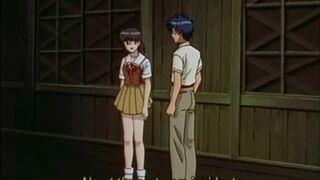 Tied anime coed poked from behind by pervert
