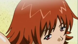 Busty Japanese hentai poking and creampie