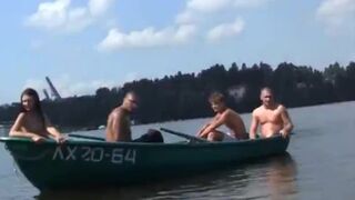 Russian threesome on the river