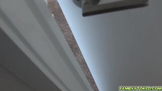 Elsa and Hollie's teen pussies got eaten by their step dad