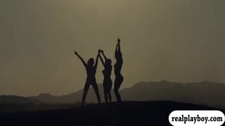 Busty badass women try out wake boarding and BMX riding