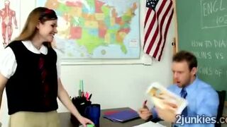 Sweet schoolgirl Lara Brookes needs extra points to pass